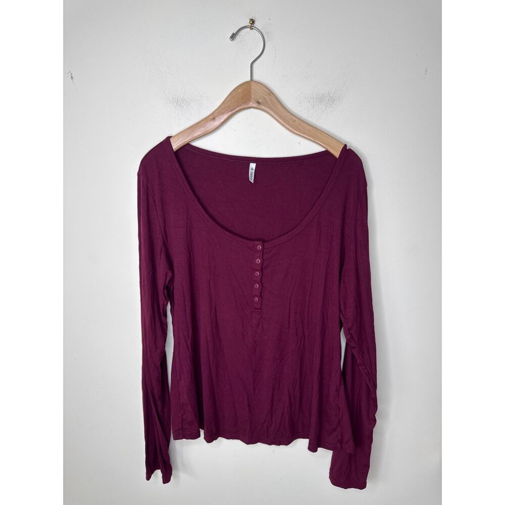 HALARA Set of (2) Ribbed Henley Neck Long Sleeve Slim Casual T-Shirt Size XL - Picture 5 of 9